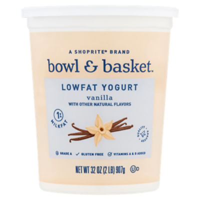 Bowl & Basket Vanilla Lowfat Yogurt, 32 oz