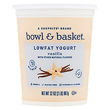 Bowl & Basket Vanilla, Lowfat Yogurt, 32 Ounce