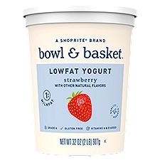Bowl & Basket Strawberry Lowfat Yogurt, 32 oz, 32 Ounce