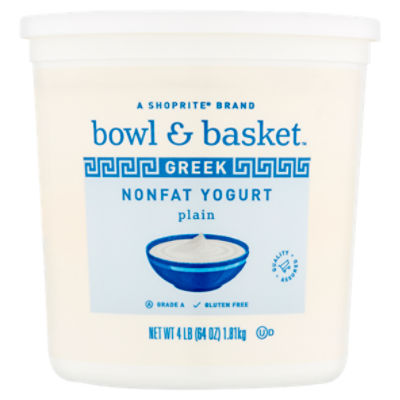 Bowl & Basket Plain Greek Nonfat Yogurt, 4 lb