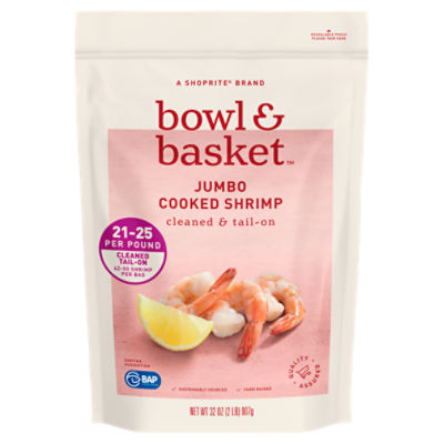 Fresh Raw Jumbo Shrimp Size 21/25, Tail-On Easy Peel, 8 oz