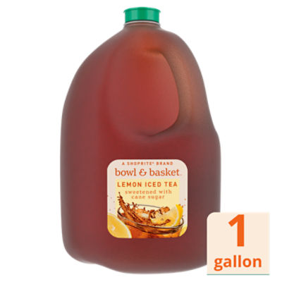 Bowl & Basket Lemon Iced Tea Sweetened with Cane Sugar, 1 gallon, 128 Fluid ounce