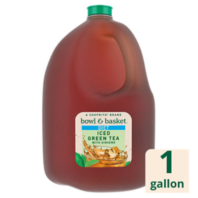 Bowl & Basket Diet Iced Green Tea with Ginseng, 1 gallon, 128 Fluid ounce