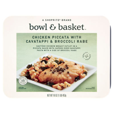 Bowl & Basket Chicken Piccata with Cavatappi & Broccoli Rabe, 16 oz