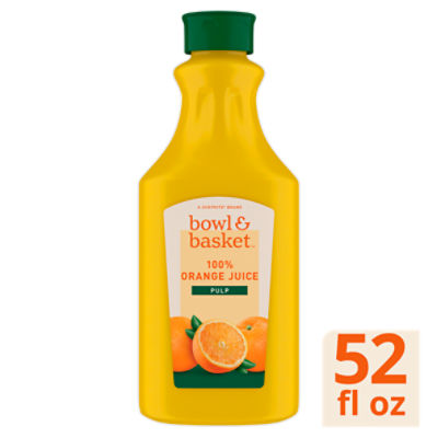 Bowl & Basket Pulp 100% Orange Juice, 52 fl oz, 52 Fluid ounce