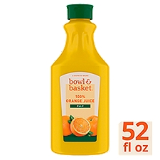 Bowl & Basket Pulp 100% Orange Juice, 52 fl oz, 52 Fluid ounce