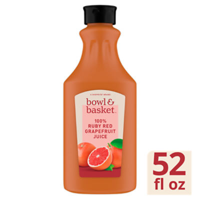 Bowl & Basket 100% Ruby Red Grapefruit Juice, 52 fl oz, 52 Fluid ounce