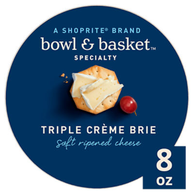 Bowl & Basket Specialty Triple Crème Brie Soft Ripened Cheese, 8 oz, 8 Ounce
