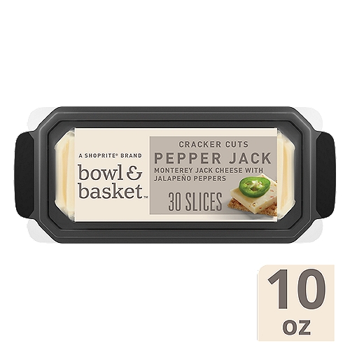 Bowl & Basket Cracker Cuts Pepper Jack Cheese, 30 count, 10 oz