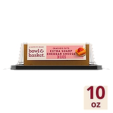 Bowl & Basket Cracker Cuts Extra Sharp Cheddar Cheese, 10 oz, 10 Ounce