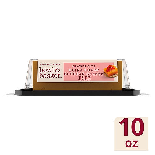 Bowl & Basket Cracker Cuts Extra Sharp Cheddar Cheese, 10 oz