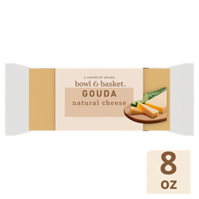 Bowl & Basket Gouda Natural Cheese, 8 oz, 8 Ounce