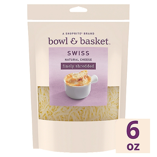 Bowl & Basket Finely Shredded Swiss Natural Cheese, 6 oz