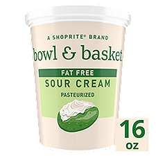 Bowl & Basket Fat Free Sour Cream, 16 oz, 16 Ounce