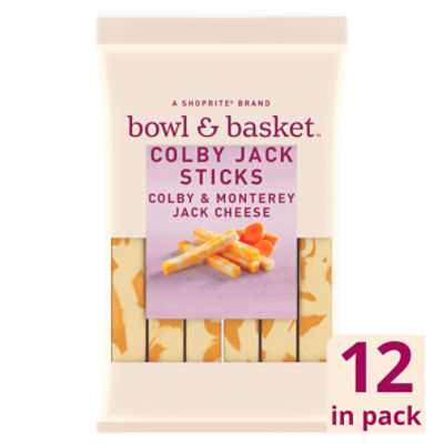 Bowl & Basket Colby Jack & Monterey Jack Cheese Sticks, 12 count, 10 oz, 10 Ounce