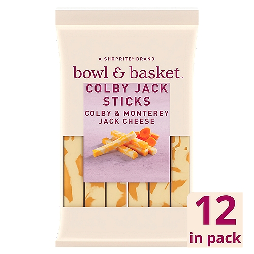 Bowl & Basket Colby Jack & Monterey Jack Cheese Sticks, 10 oz