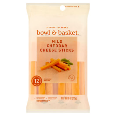 Bowl & Basket Mild Cheddar Cheese Sticks, 12 count, 10 oz