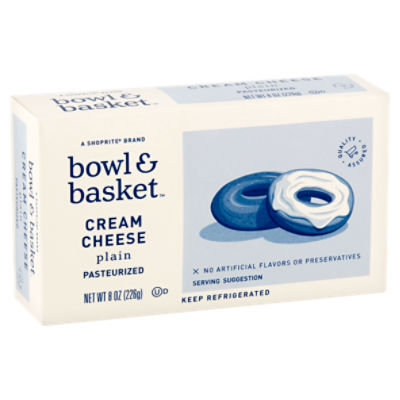 Bowl & Basket Plain Cream Cheese, 8 oz - Price Rite