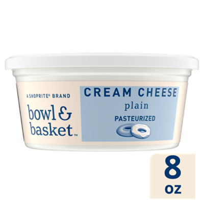 Bowl & Basket Plain Cream Cheese, 8 oz, 8 Ounce