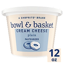 Bowl & Basket Plain Cream Cheese, 12 oz, 12 Ounce