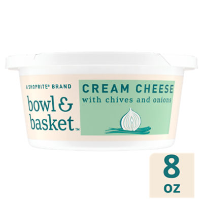 Bowl & Basket Cream Cheese with Chives and Onions, 8 oz, 8 Ounce