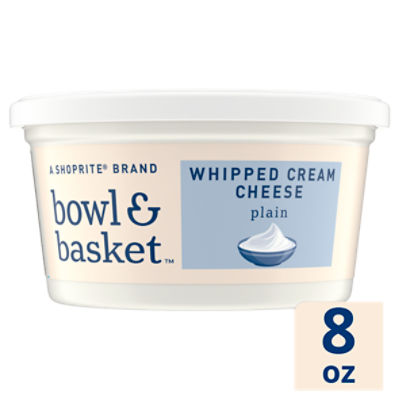 Bowl & Basket Plain Whipped Cream Cheese, 8 oz, 8 Ounce