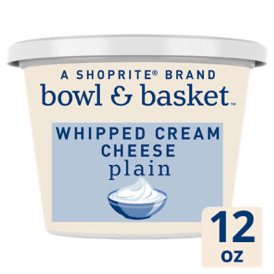Bowl & Basket Plain Whipped Cream Cheese, 12 oz, 12 Ounce