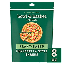 Bowl & Basket Specialty Plant-Based Mozzarella Style Shreds, 8 oz