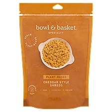 Bowl & Basket Specialty Shreds, Plant-Based Cheddar Style, 8 Ounce