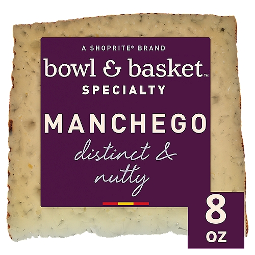 Bowl & Basket Specialty Manchego 100% Sheep's Milk Cheese, 8 oz
