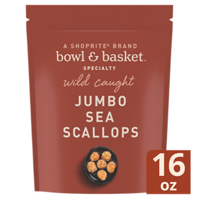 Bowl & Basket Specialty Wild Caught Jumbo Scallops, 16 oz, 1 Pound