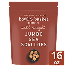 Bowl & Basket Specialty Wild Caught Jumbo Sea Scallops, 16 oz, 1 Pound