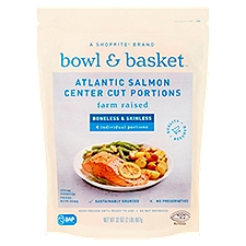 Bowl & Basket Center Cut Portions Boneless & Skinless, Atlantic Salmon, 2 Pound