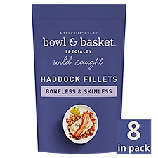 Bowl & Basket Specialty Boneless & Skinless Haddock Fillets, 8 count, 32 oz, 2 Pound