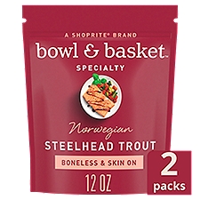 Bowl & Basket Specialty Boneless & Skin On Norwegian Steelhead Trout, 12 oz, 12 Ounce