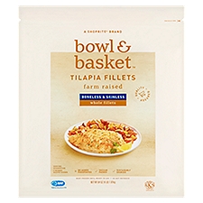 Bowl & Basket Boneless and Skinless, Tilapia Fillets, 4 Pound