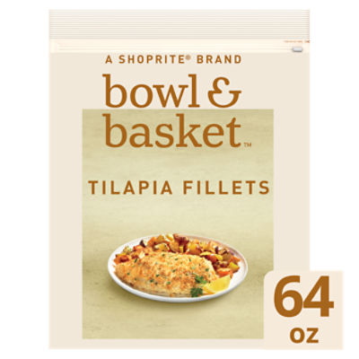 Bowl & Basket Boneless and Skinless Tilapia Fillets, 64 oz, 4 Pound