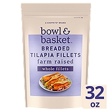 Bowl & Basket Breaded Tilapia Whole Fillets, 32 oz, 2 Pound
