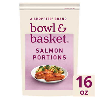 Bowl & Basket Boneless & Skinless Salmon Portions, 4 count,16 oz, 1 Pound