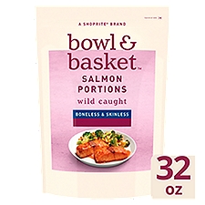 Bowl & Basket Boneless and Skinless Wild Caught, Salmon Portions, 2 Pound