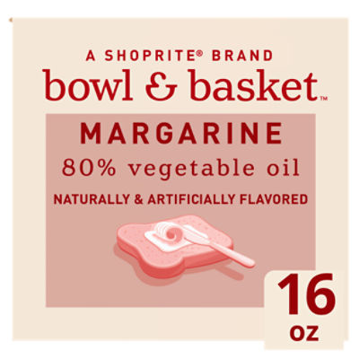 Bowl & Basket 80% Vegetable Oil Margarine, 4 count, 16 oz, 16 Ounce