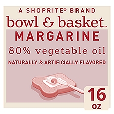 Bowl & Basket 80% Vegetable Oil Margarine, 4 count, 16 oz, 16 Ounce