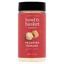 Bowl & Basket Specialty Pecorino Romano Grated, Cheese, 8 Ounce