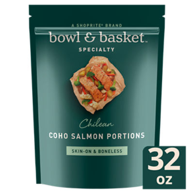 Bowl & Basket Specialty Skin-On & Boneless Chilean Coho Salmon Portions, 32 oz