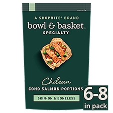 Bowl & Basket Specialty Skin-On & Boneless Chilean Coho Salmon Portions, 32 oz, 2 Pound