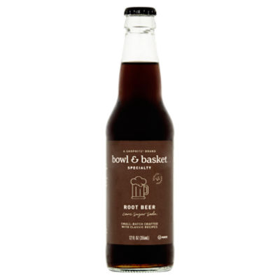Bowl & Basket Specialty Root Beer Cane Sugar Soda, 12 fl oz, 12 Fluid ounce