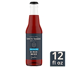 Bowl & Basket Specialty Zero Calorie Birch Beer Soda, 12 fl oz