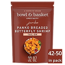 Bowl & Basket Specialty Butterfly Shrimp, Tail-On Jumbo Panko Breaded, 32 Ounce