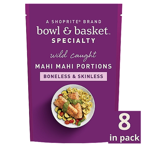 Bowl & Basket Specialty Boneless & Skinless Mahi Mahi Portions, 32 oz
Reasonably, Firm & Slightly Sweet, Pairing Well with Asian, Hawaiian, or Simple Recipes with Fresh Flavors