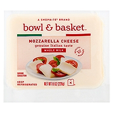 Bowl & Basket Whole Milk, Mozzarella Cheese, 8 Ounce